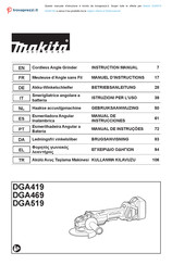 Makita DGA519 Manual De Instrucciones