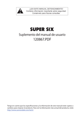 Cannondale SUPER SIX Suplemento Del Manual De Usuario