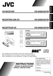 JVC KD-SX850 Manual De Instrucciones