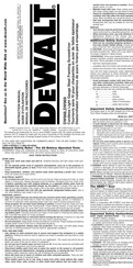 Dewalt DW968 Manual De Instrucciones