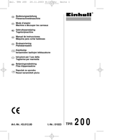 EINHELL TPR 200 Manual De Instrucciones