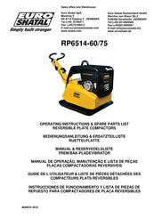 Euro Shatal RP6514-75 Instrucciones De Funcionamiento Y Lista De Piezas De Recambio