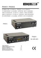 HQ-Power PAA01 Manual Del Usuario