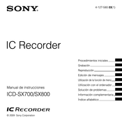 Sony ICD-SX700 Manual De Instrucciones