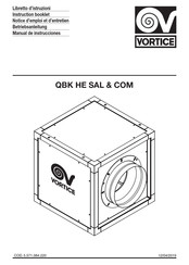 Vortice QBK HE SAL & COM Manual De Instrucciones