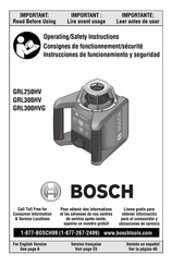 Bosch GRL 300 HV Instrucciones De Funcionamiento Y Seguridad