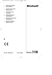 EINHELL BT-PO 110 Manual De Instrucciones