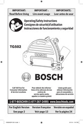 Bosch TG502 Instrucciones De Funcionamiento Y Seguridad