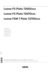 Loewe FSM 7 Plate 72700 Serie Instrucciones De Montaje