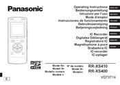 Panasonic RR-XS410 Instrucciones De Funcionamiento