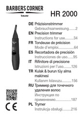 Beurer Barbers Corner HR 2000 Instrucciones De Uso