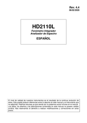 Delta OHM HD2110L Manual Del Usuario