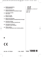 Professional PHW 1000 N Instrucciones De Uso