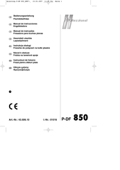 Professional P-DF 850 Manual De Instrucciones