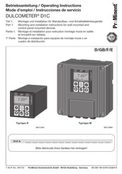 ProMinent DULCOMETER D1C Instrucciones De Servicio