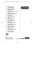 ALPHA-TOOLS AFMR 800 Manual De Instrucciones