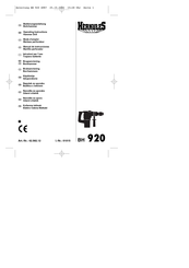 HERKULES BH 920 Manual De Instrucciones