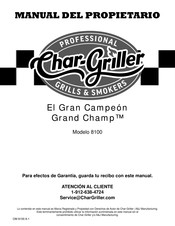 Char-Griller Grand Champ 8100 Manual Del Propietário