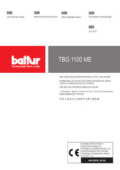 baltur TBG 1100 ME Manual De Instrucciones