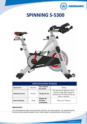 Monark SPINNING S-5300 Manual De Usuario