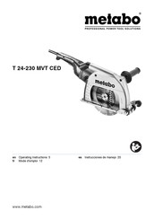 Metabo T 24-230 MVT CED Instrucciones De Manejo