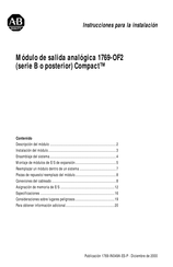 AB Quality Compact 1769-OF2 Instrucciones Para La Instalación