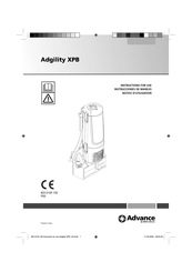 Nilfisk-Advance Adgility XPB Instrucciones De Manejo