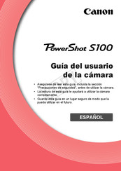 Canon PowerShot S100 Guia Del Usuario