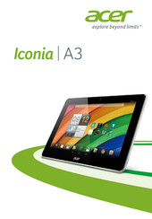 Acer Iconia A3 Manual De Instrucciones