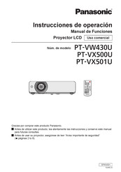 Panasonic PT-VX500U Instrucciones De Operación