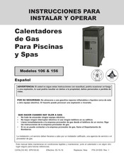 Raypak 156 Instrucciones Para Instalar Y Operar