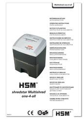 HSM shredstar Multishred one-4-all Instrucciones De Servicio