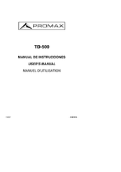 Promax TD-500 Manual De Instrucciones