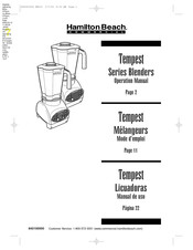 Hamilton Beach Tempest Serie Manual De Uso