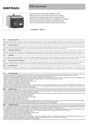 Gefran GTZ 25 Manual De Instrucciones