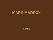 Mark Maddox VX7PE Manual De Instrucciones