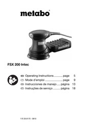 Metabo FSR 200 Intec Instrucciones De Manejo