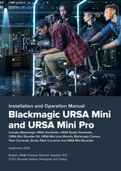 Blackmagic Design URSA Mini Manual De Instalación Y Funcionamiento