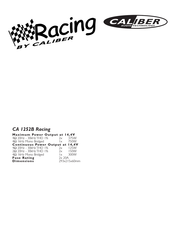 Caliber Audio Technology CA 1252B Racing Manual De Uso