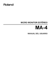 Roland MA-4 Manual Del Usuario