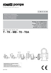 Rovatti Pompe MB Serie Manual De Uso