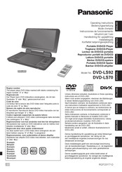 Panasonic DVD-LS70 Instrucciones De Funcionamiento