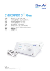 Bien-Air Dental CHIROPRO 3rd Gen Instrucciones De Uso