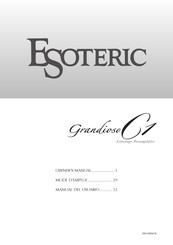 Esoteric Grandioso C1 Manual Del Usuario