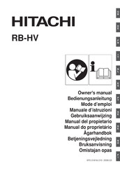 Hitachi RB-HV Manual Del Propietário