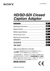 Sony BKM-244CC Manual De Instrucciones