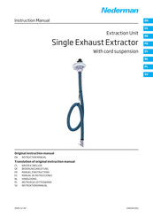 Nederman SIngle Exhaust Extractor Manual De Instrucciones