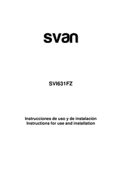 Svan SVI631FZ Instrucciones De Uso Y De Instalacion