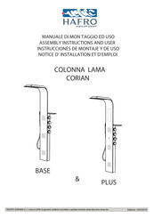 HAFRO LAMA CORIAN BASE Instrucciones De Montaje Y De Uso