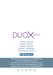 Fermax DUOX PLUS DIRECT CITY Manual De Instalador Y Programación